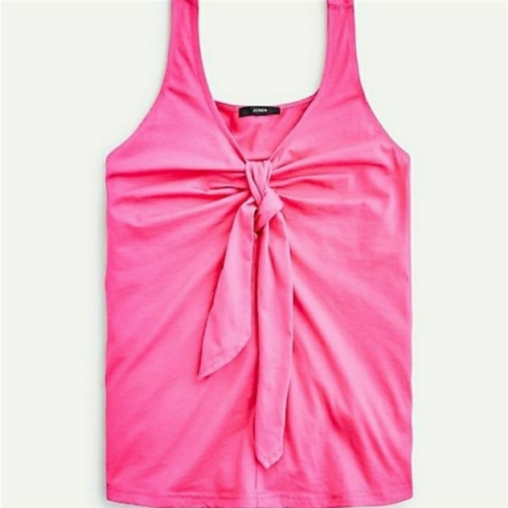 J Crew Tie-Front Tank Top | Pink